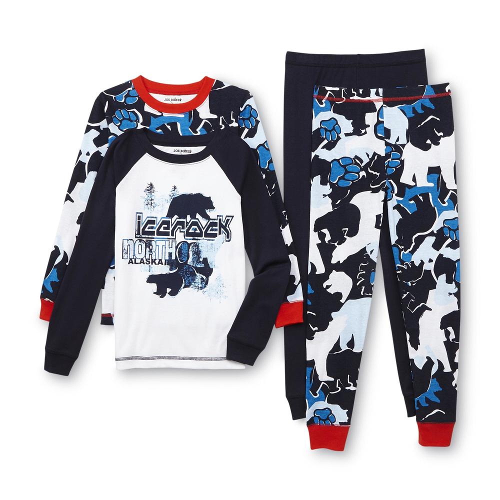 Joe Boxer Boy's 2-Pairs Pajamas - Bear & Camouflage