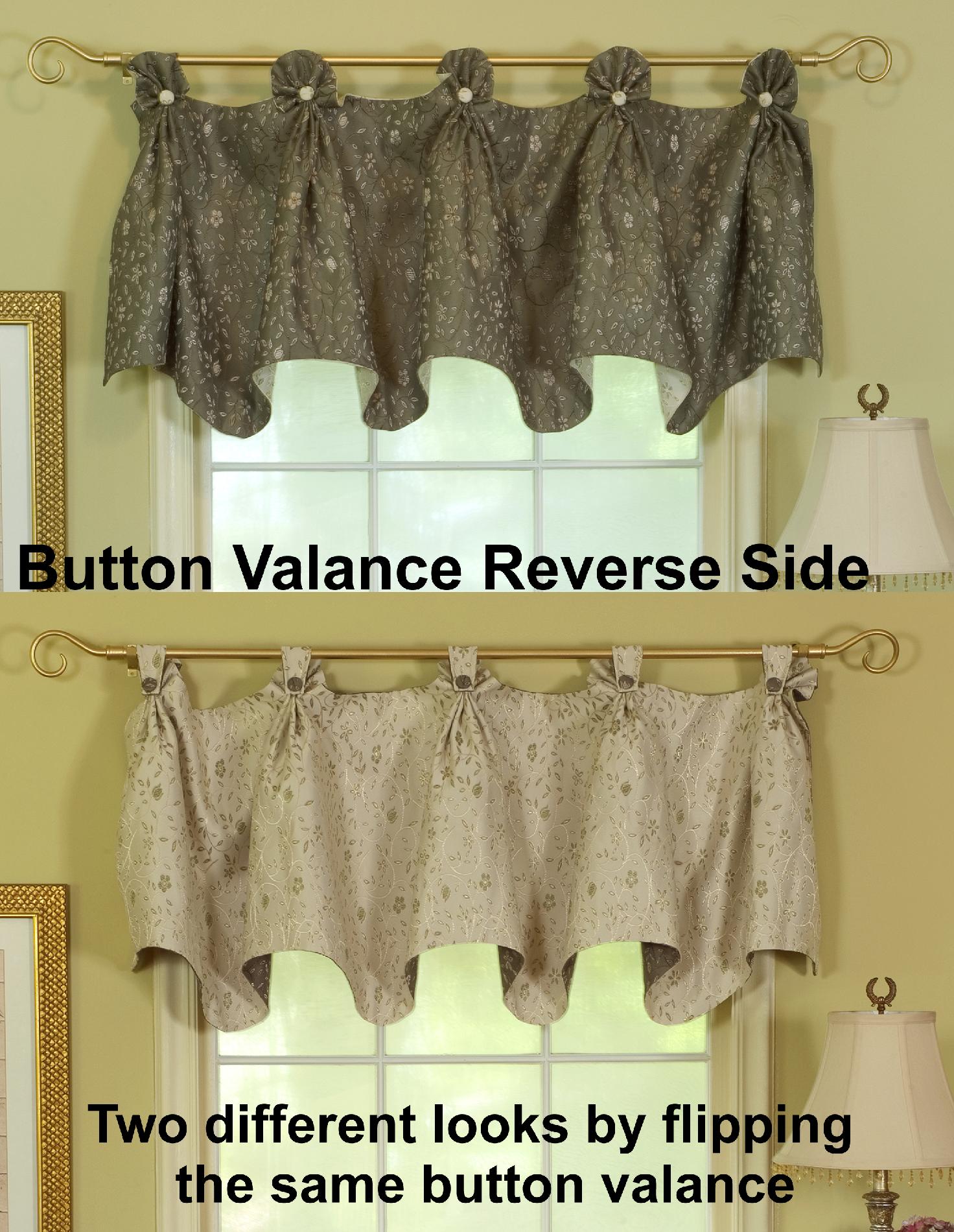 Today's Curtain Madison Button Valance