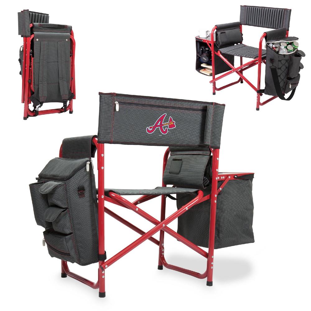 Picnic Time Atlanta Braves Fusion Backpack Chair with Cooler