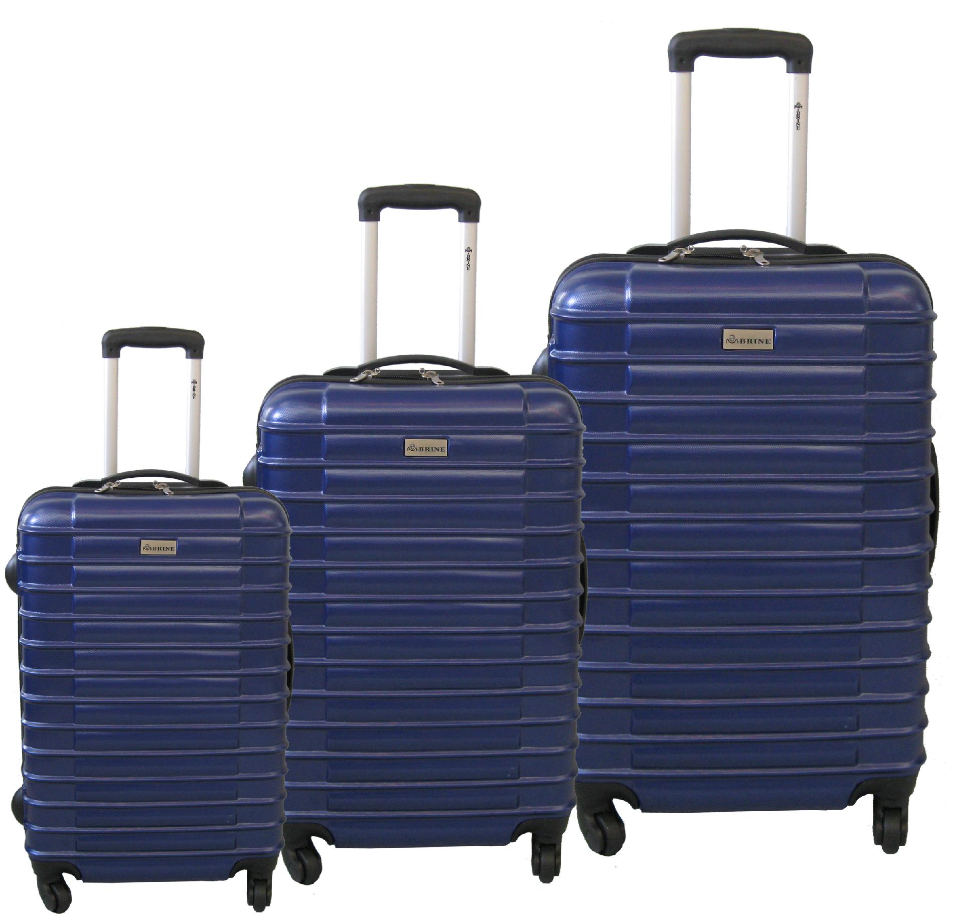 McBRINE Light weight Polycarbonate  3 pc luggage set  on swivel wheels
