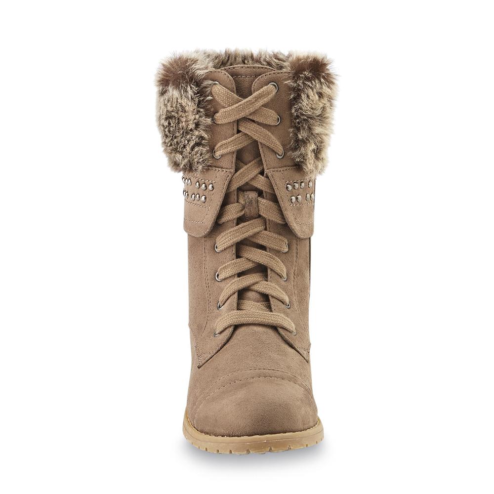 Route 66 Women's Ryder 8" Taupe Studded Boot
