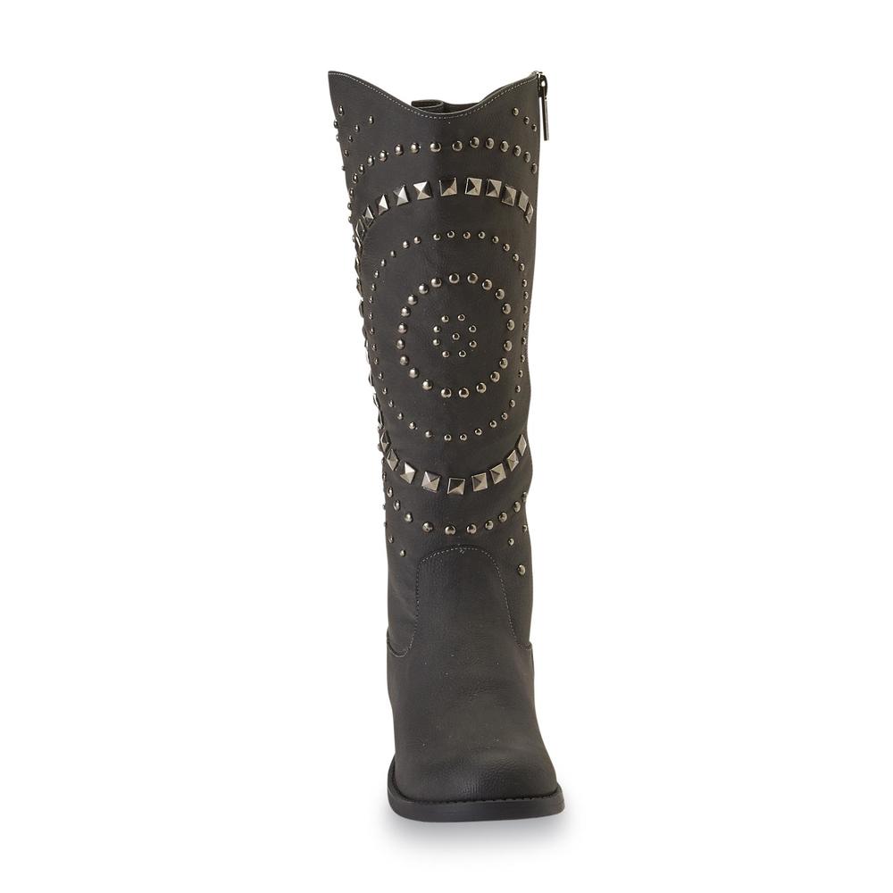Delicious Women's Too Jesse 13" Black Studded Boot
