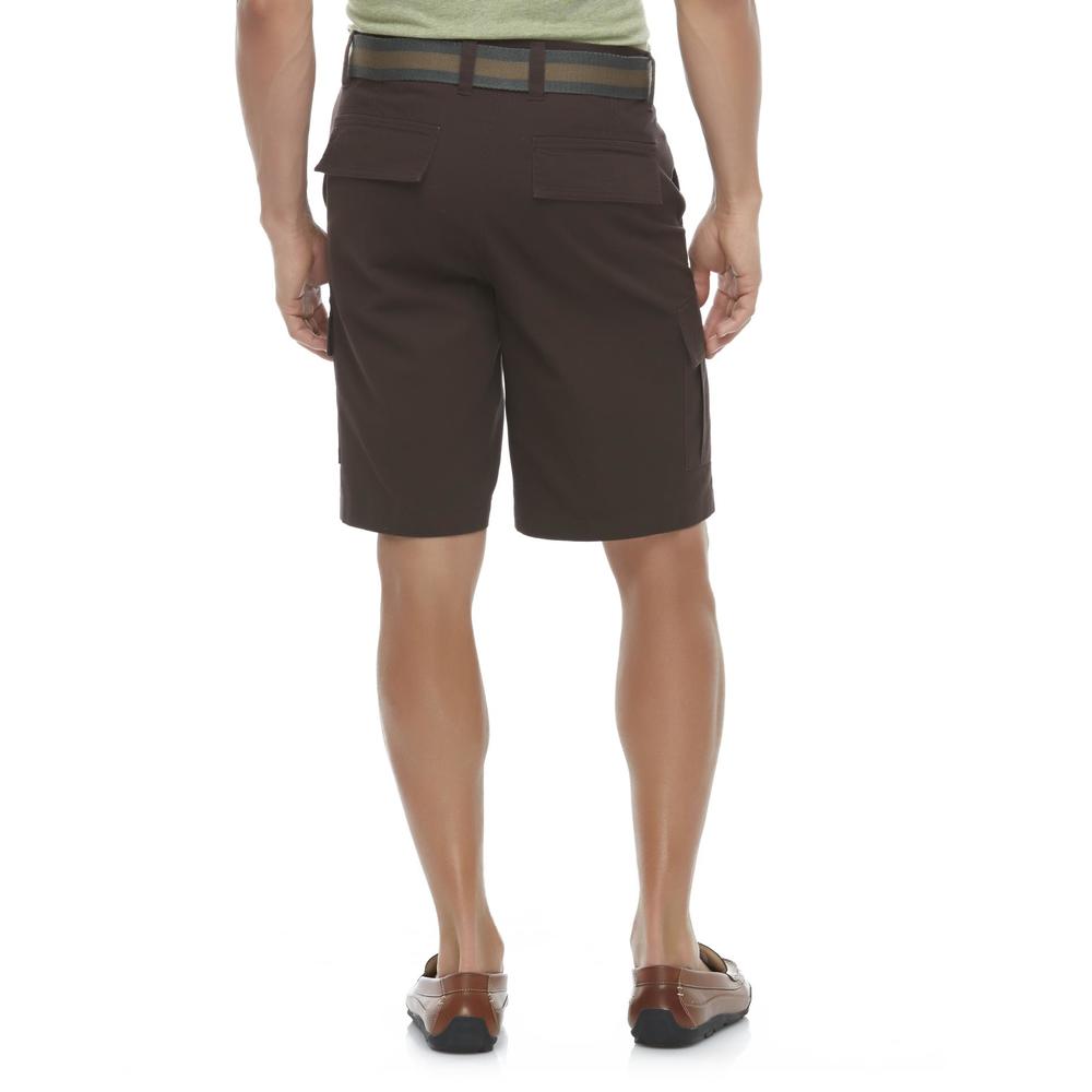 Basic Editions Men's Cargo Shorts & Belt