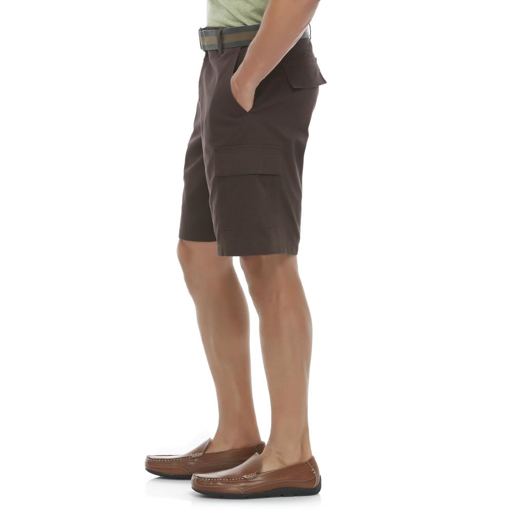 Basic Editions Men's Cargo Shorts & Belt