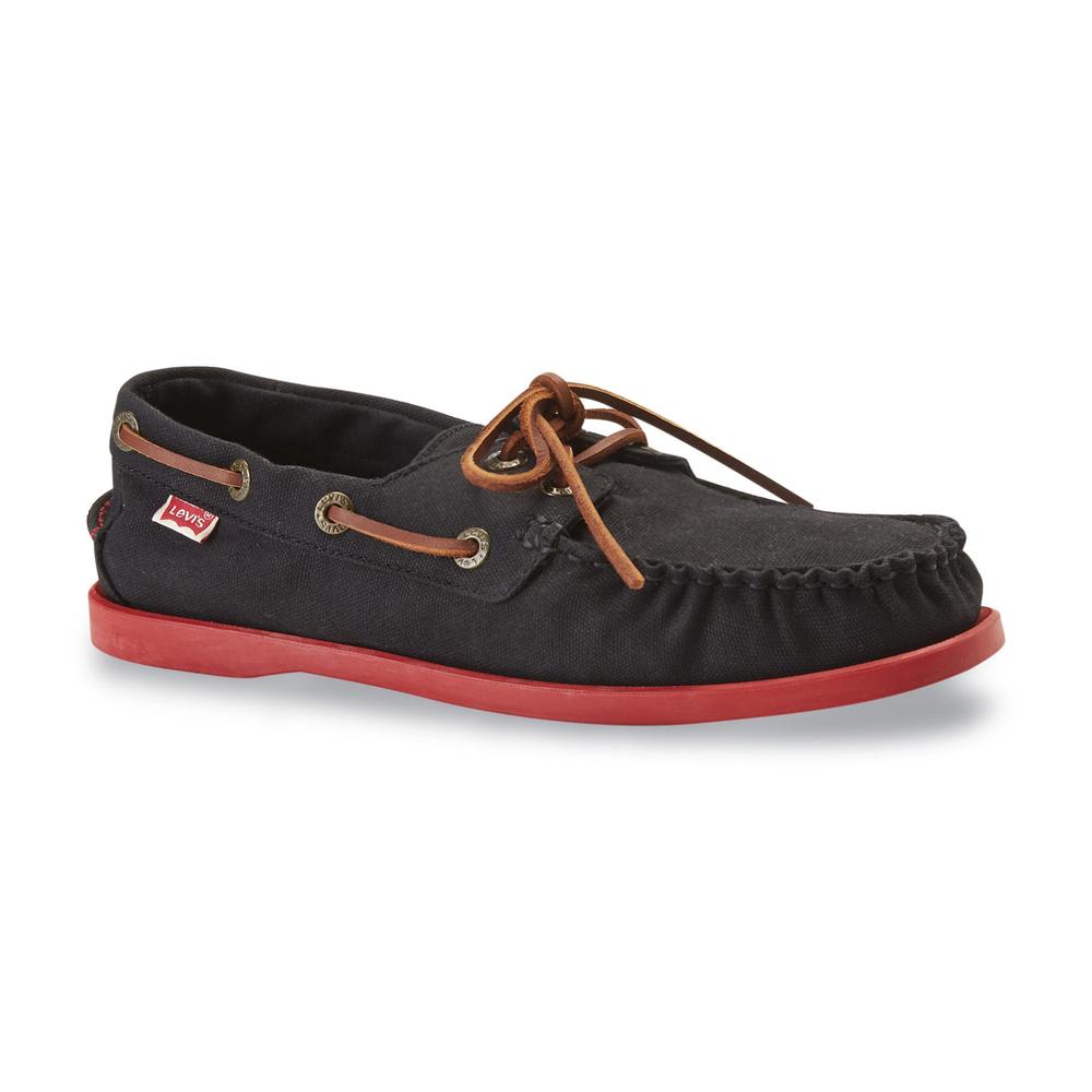 Levi's Men's Parker Energy Black/Red Boat Shoe