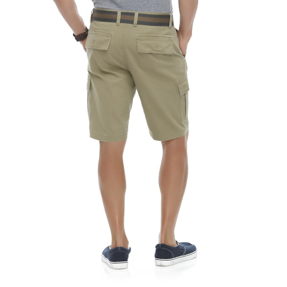Basic Editions Men's Big & Tall Cargo Shorts & Belt