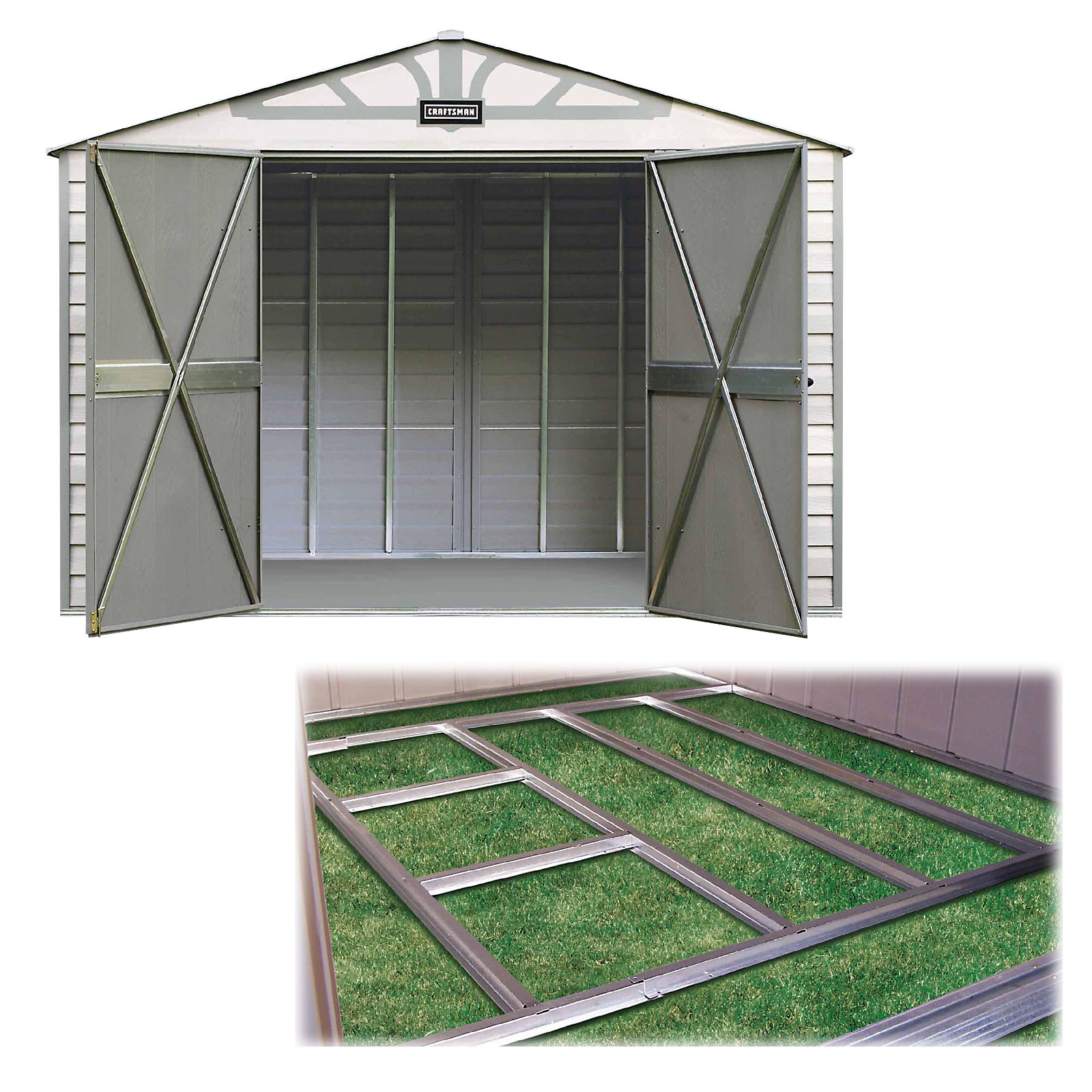 Craftsman Craftsman 10ft. X 7ft Vinyl Coated Steel Shed ...