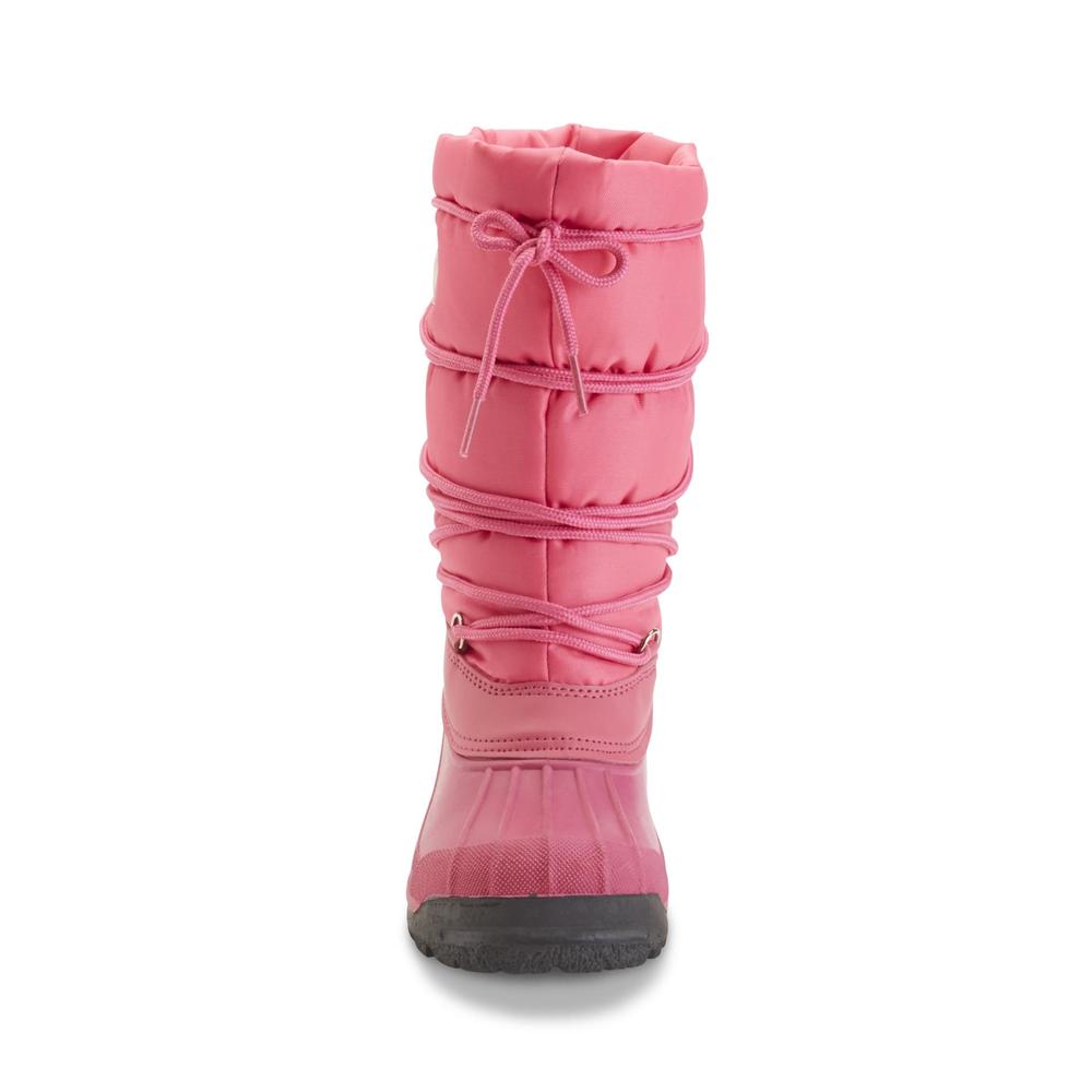 Yoki Girl's Snow 10" Pink Fleece-Lined Winter Boot