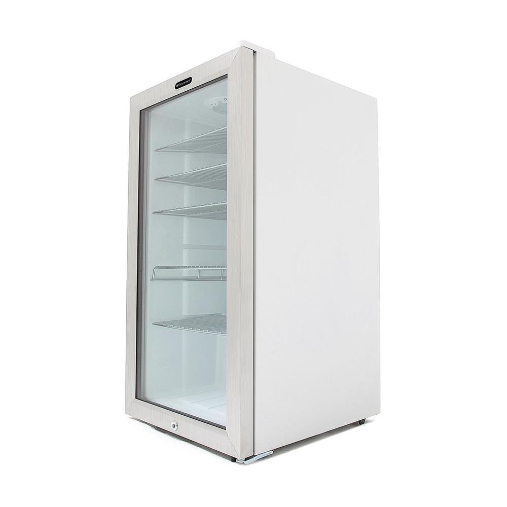 Whynter BR-128WS Beverage Refrigerator With Lock - Stainless Steel 120 Can Capacity