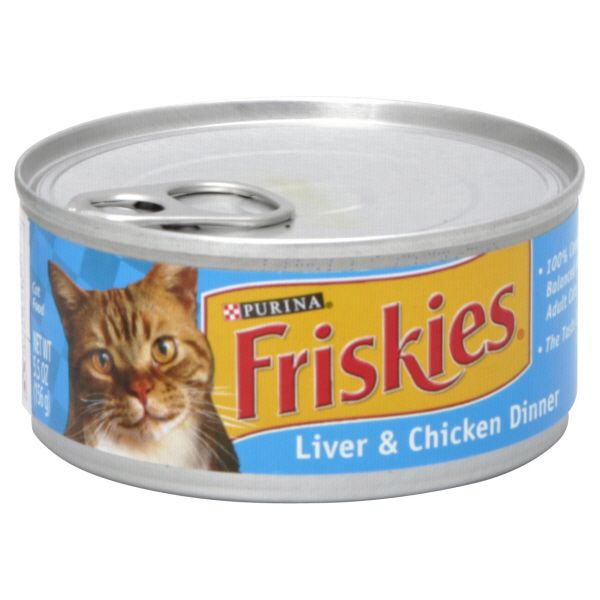 Friskies Wet Classic Pate Liver & Chicken Dinner Cat Food 5.5 oz. Can