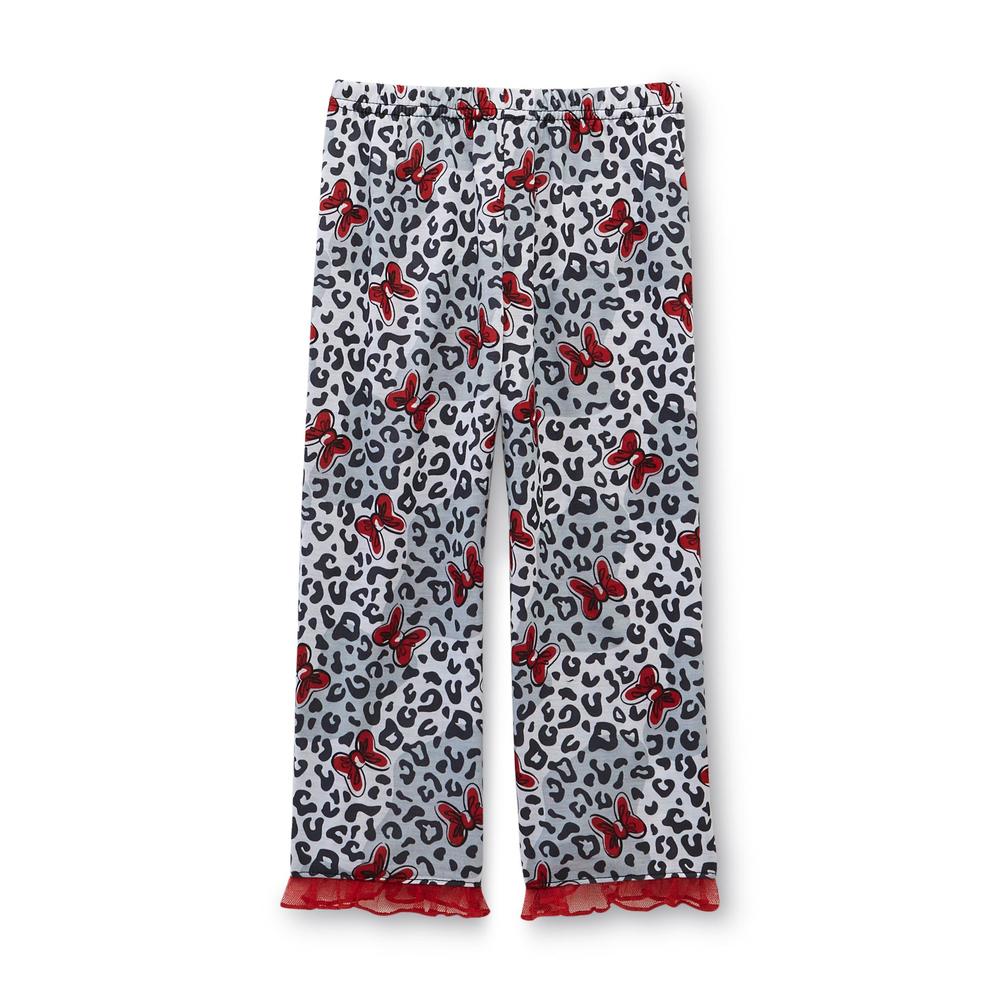 Disney Minnie Mouse Infant & Toddler Girl's Pajama Top & Pants - Leopard Print