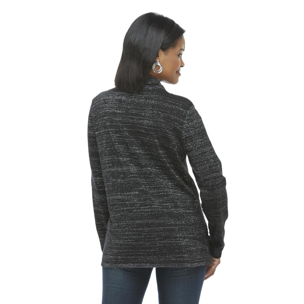 Sag Harbor Women's Marled Layered-Look Sweater
