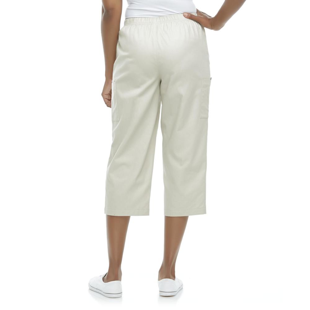 Basic Editions Women's Twill Capri Pants