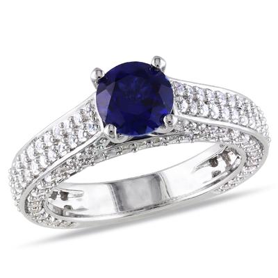 Amour 3 Carat T.G.W. Multi-Sapphire Fashion Ring in Sterling Silver