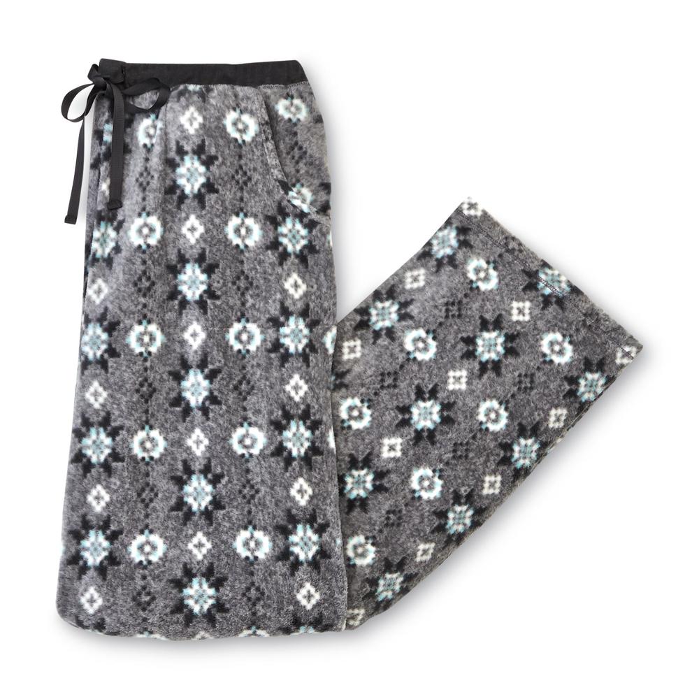Jaclyn Intimates Women's Super Span Stretch Fleece Pajama Pants - Tribal Print