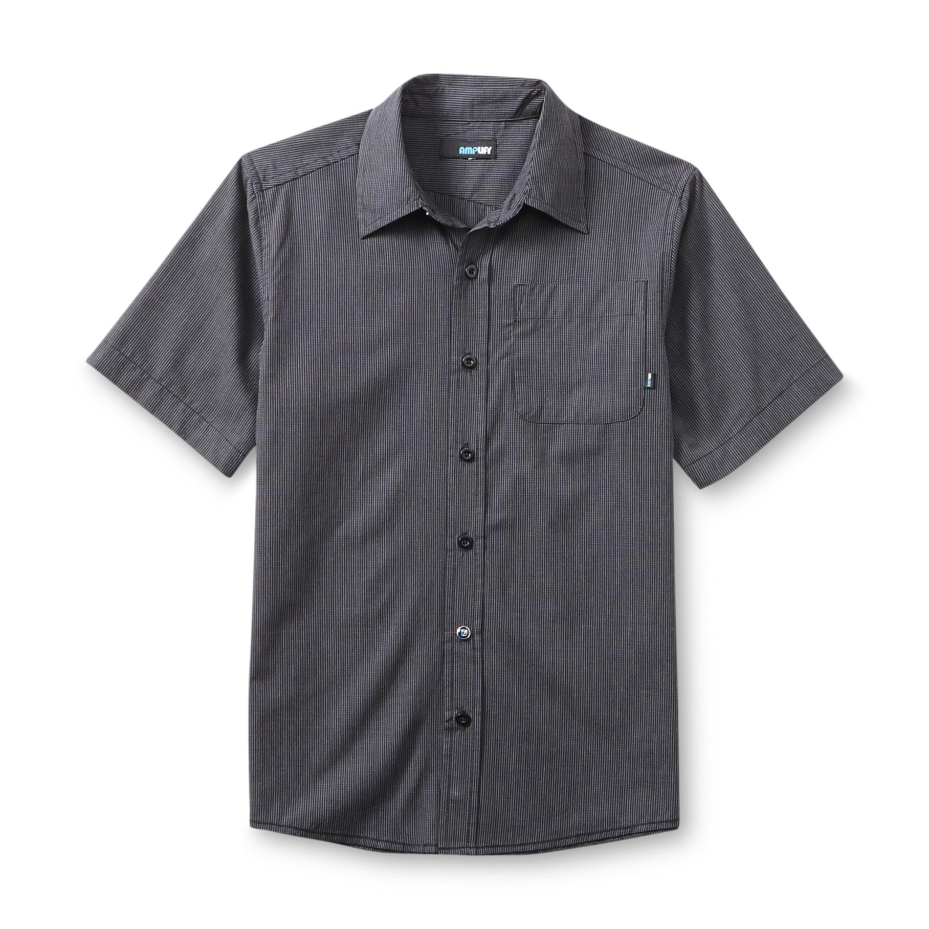 Amplify Boy's Short-Sleeve Shirt - Grid Pattern