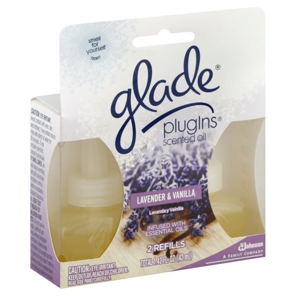 Glade PlugIns Lavender & Vanilla Scented Oil Twin Refill Pack, 1.42 fl oz