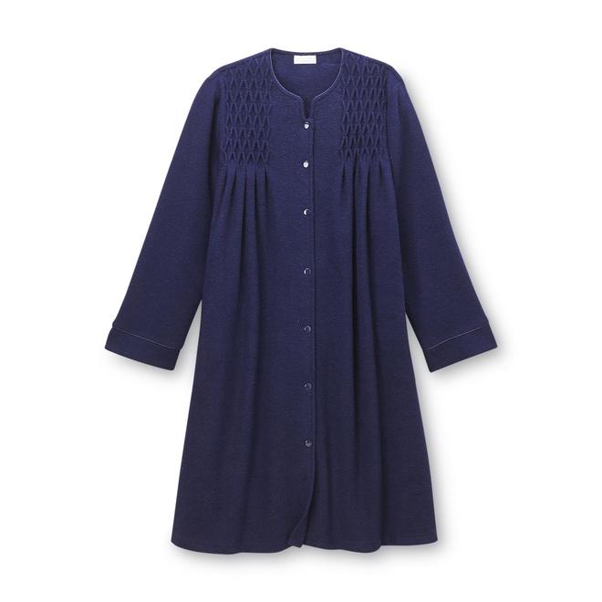 Heavenly Bodies by Miss Elaine Women's SnapFront Terry Knit Short Robe