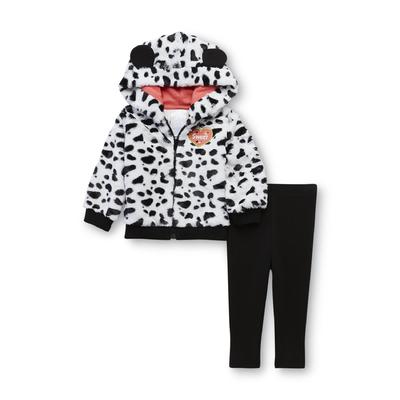Small Wonders Newborn Girl's Hoodie Jacket & Leggings - Dalmatian Print