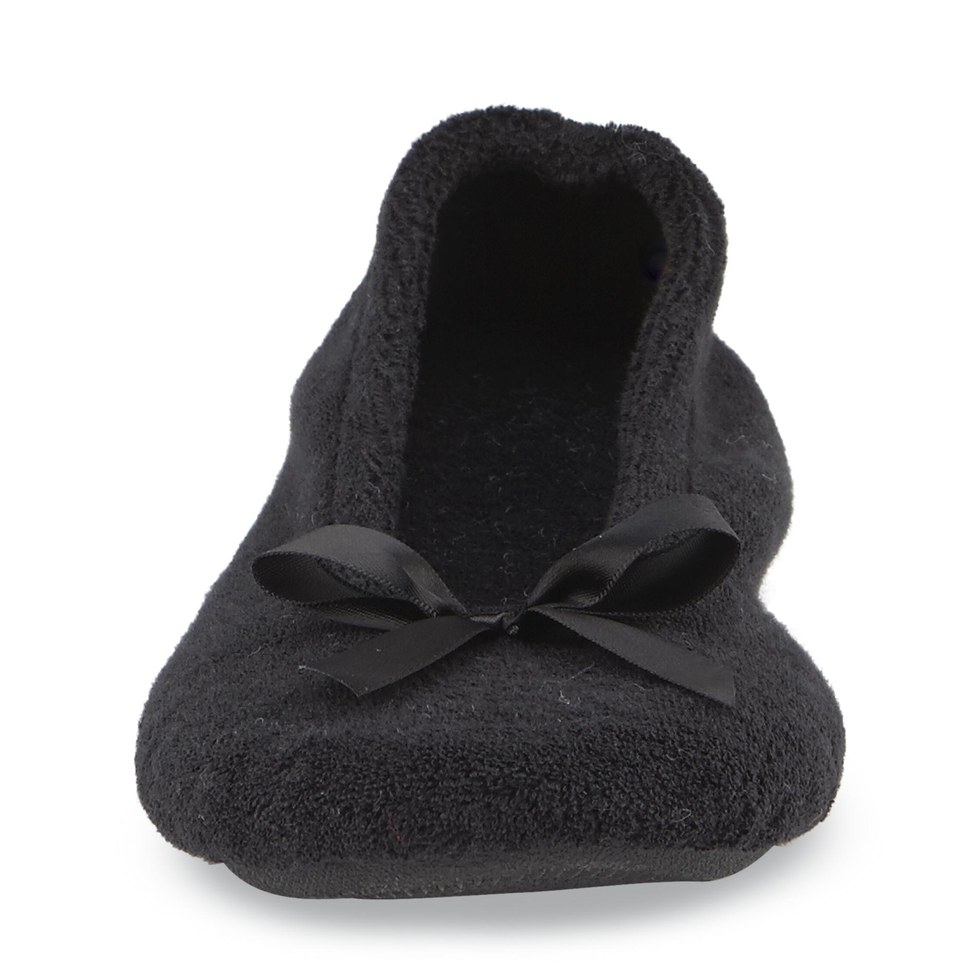 isotoner slippers black