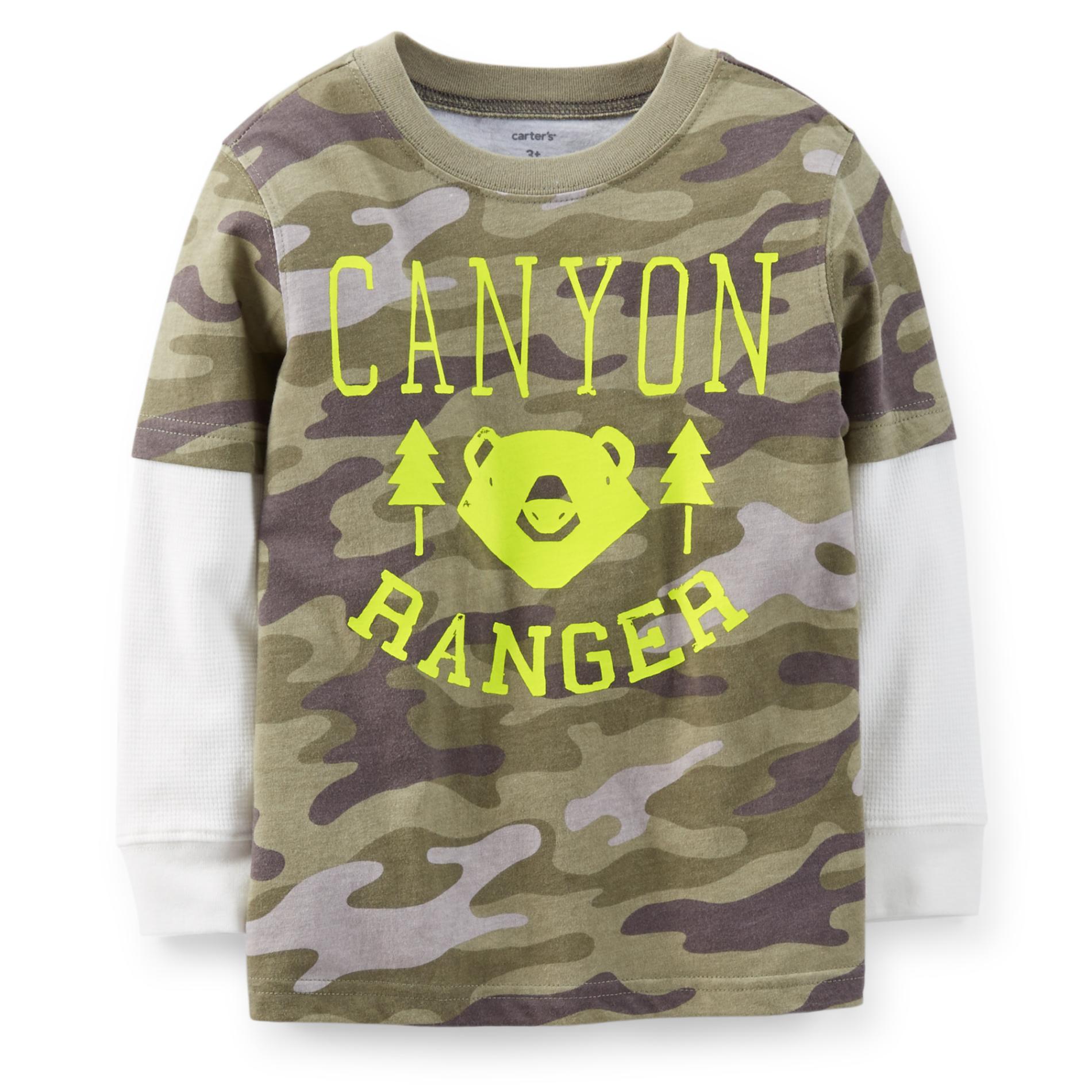 Carter's Boy's Layered-Look Graphic T-Shirt - Camouflage