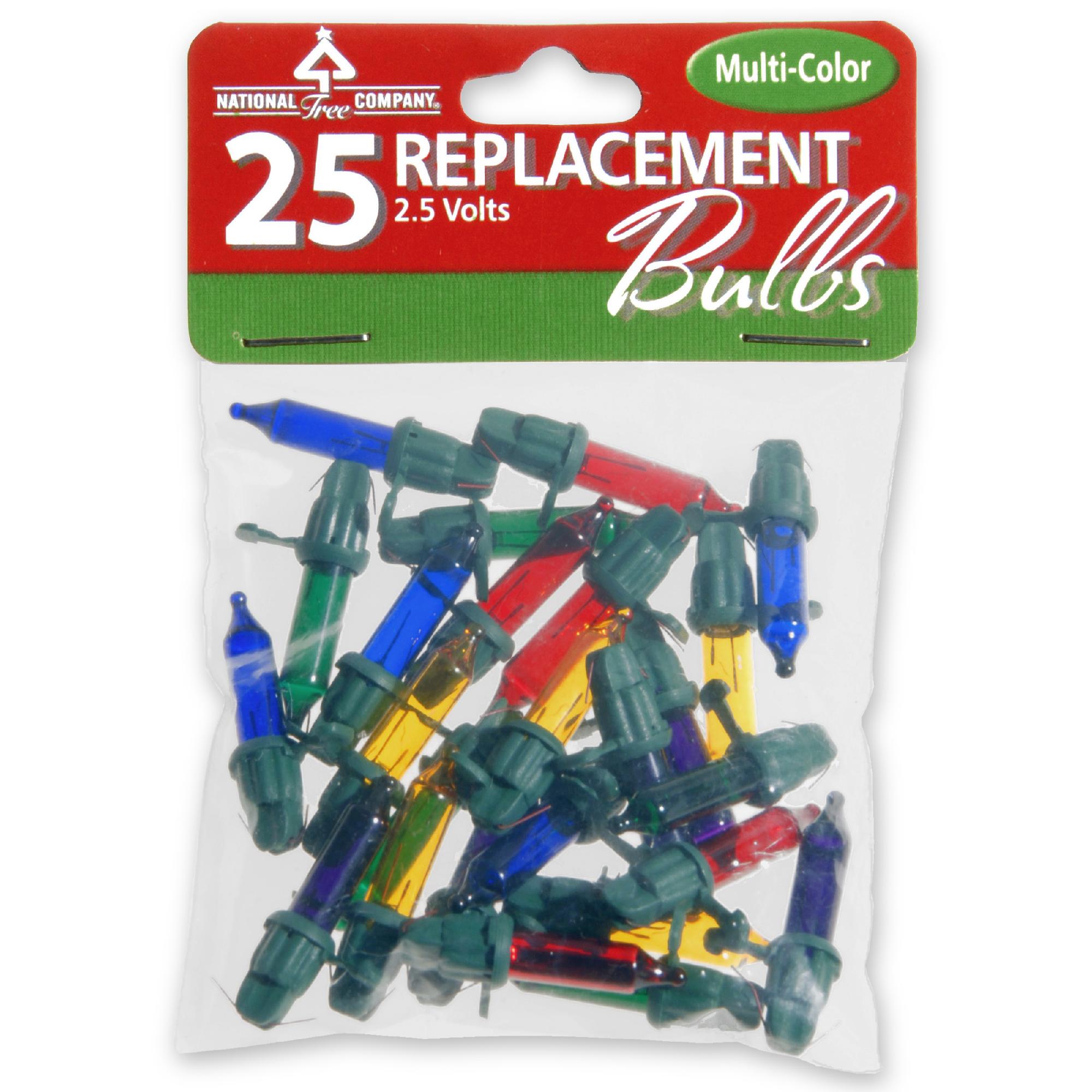 National Tree Company Replacement Bulbs, 25 Multicolor