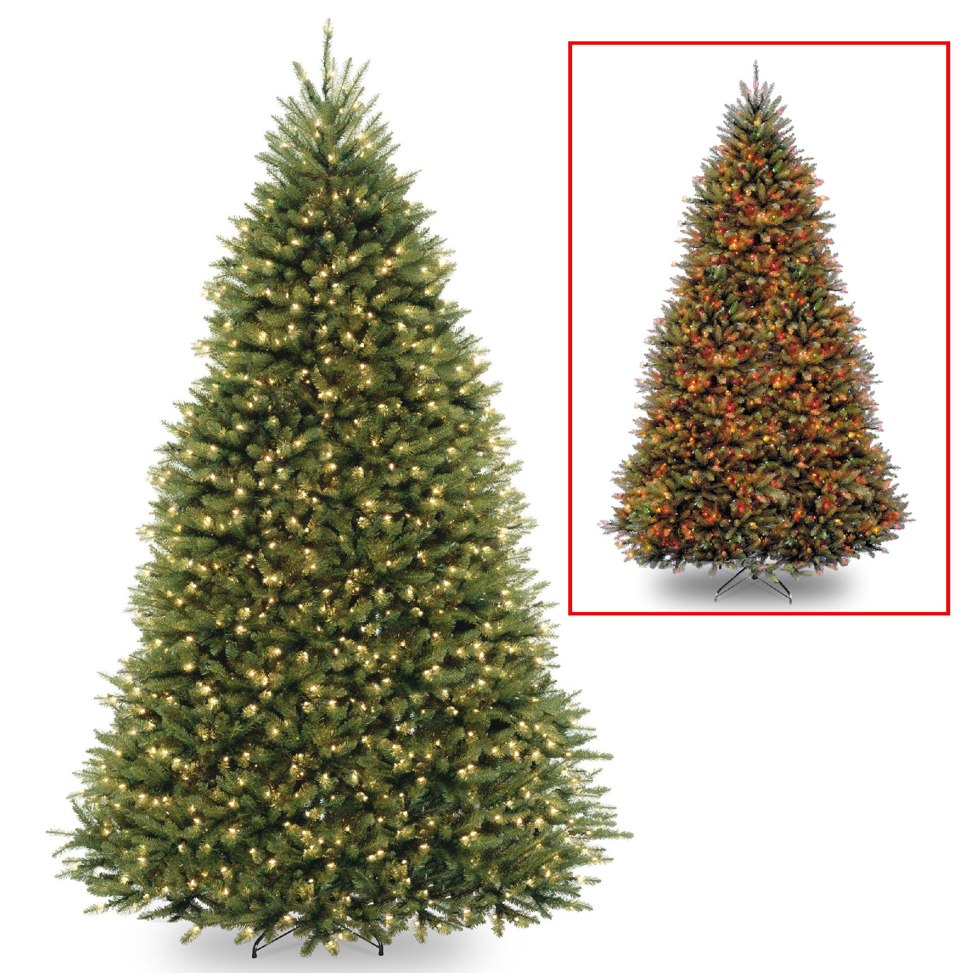 National Tree Company 9 ft. Dunhill Fir Tree with Dual Color LED Lights