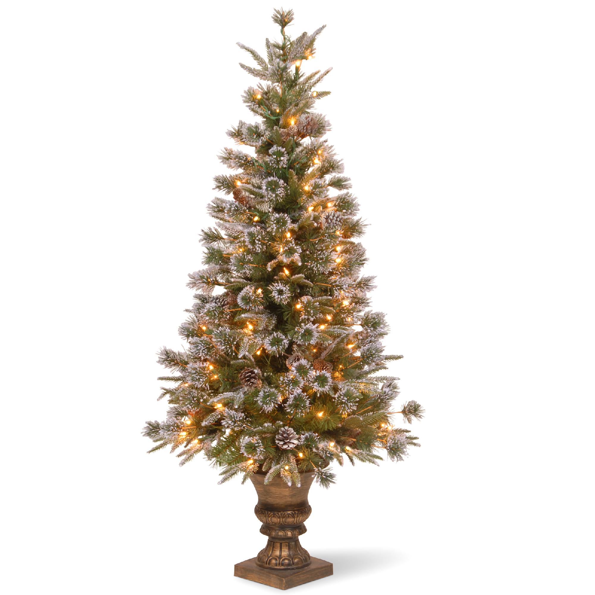 National Tree Company 4 ft. Liberty Pine Entrance Tree with Clear Lights
