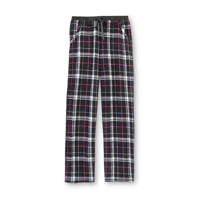Jaclyn Intimates Women's Super Span Stretch Fleece Pajama Pants - Plaid
