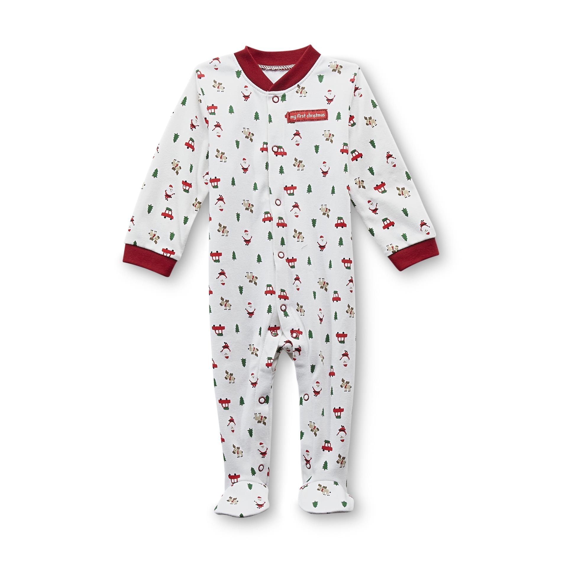 Small Wonders Newborn Sleeper Pajamas - First Christmas