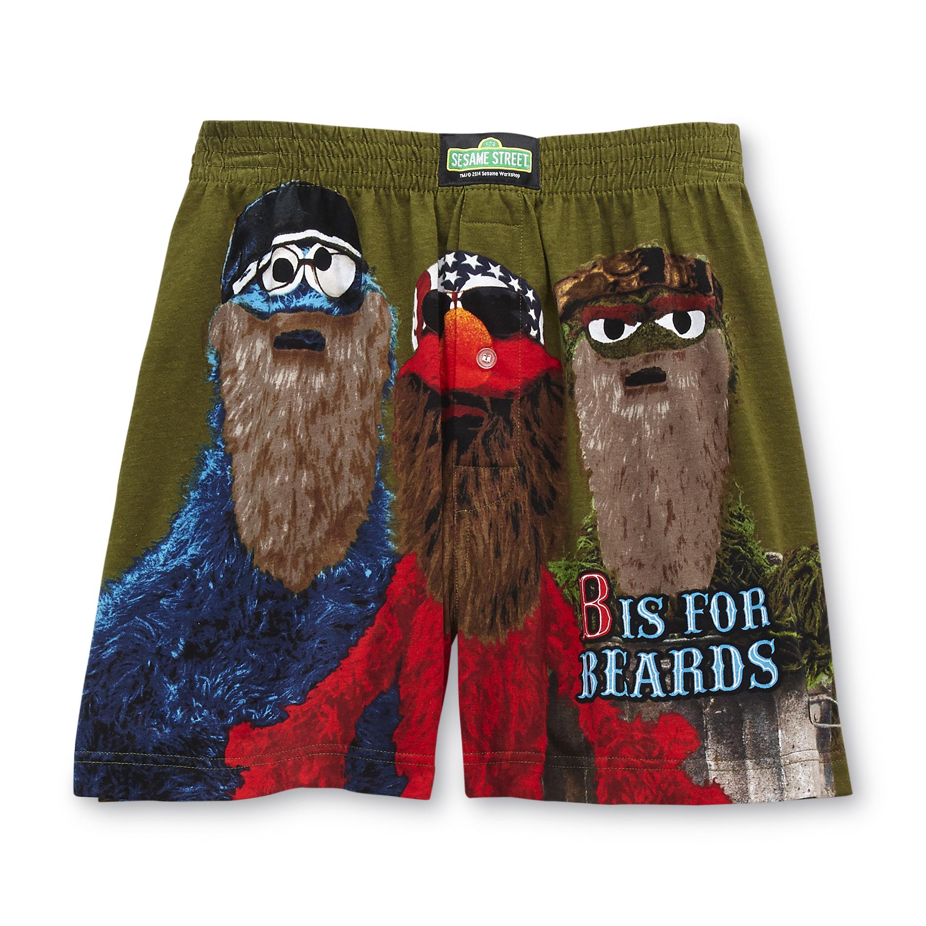 Sesame Street Men's Boxer Shorts - B is for Beards