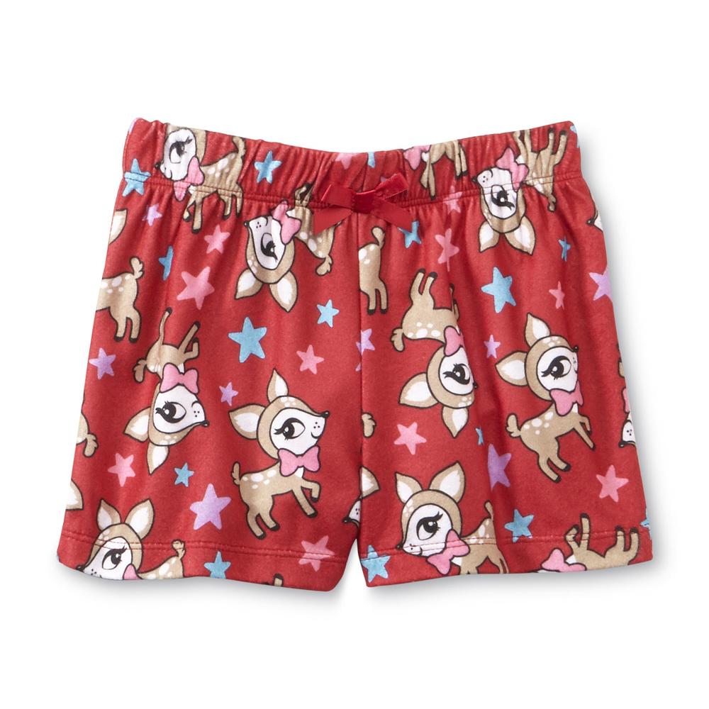 Joe Boxer Toddler Girl's Pajama Top & Shorts - Deer
