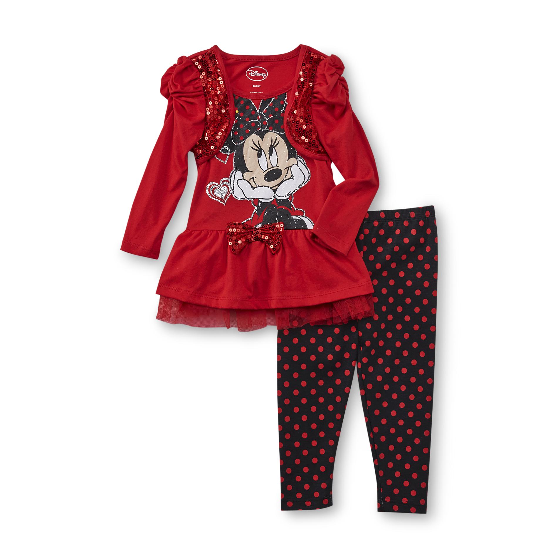 Disney Minnie Mouse Infant & Toddler Girl's Sequin Tunic & Leggings