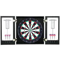 Hathaway&#153; Hathaway Winchester Dartboard Cabinet with Sisal Fiber for Steel Tip Darts - Black Finish