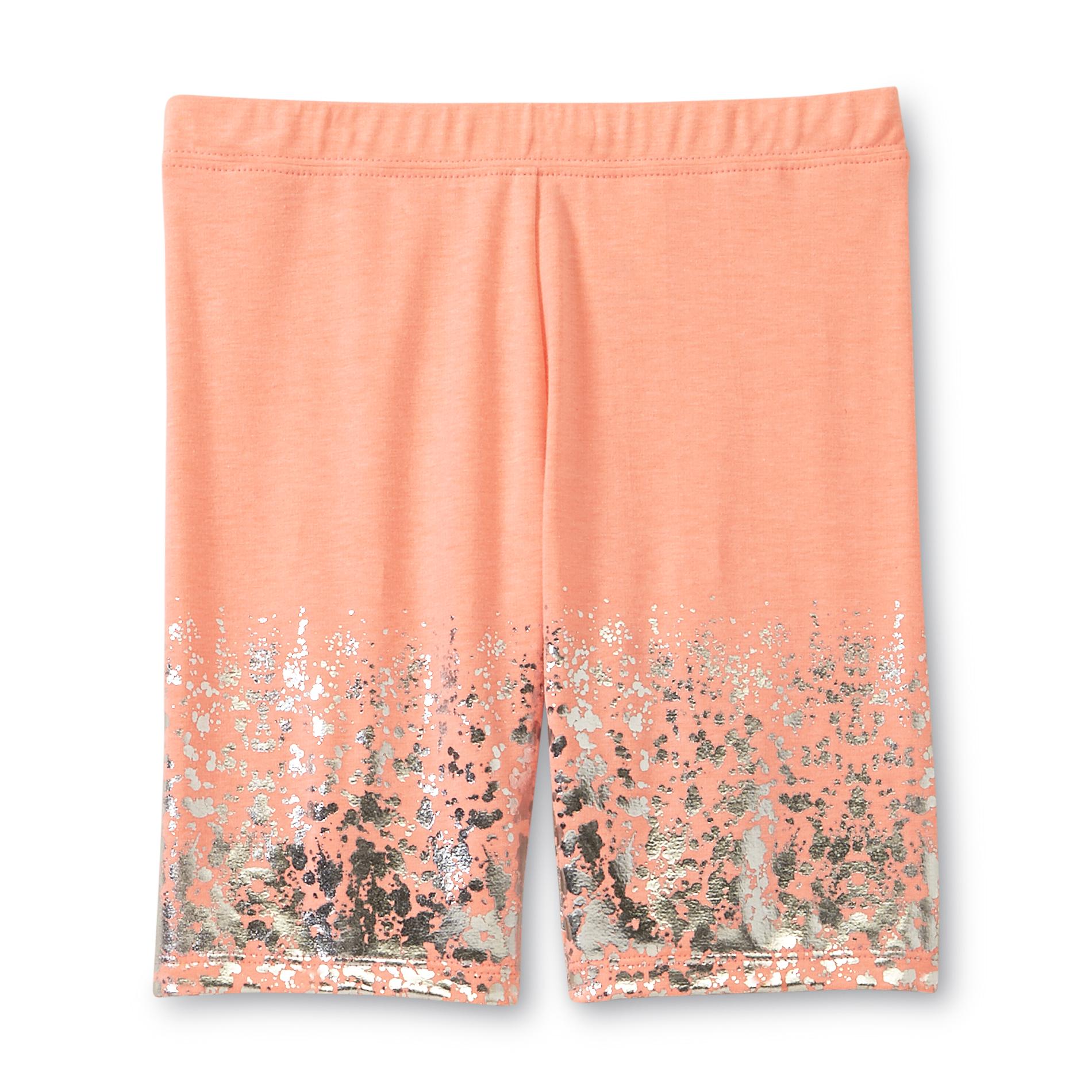 Piper Faves Girl's Stretch Knit Shorts - Paint Splatter