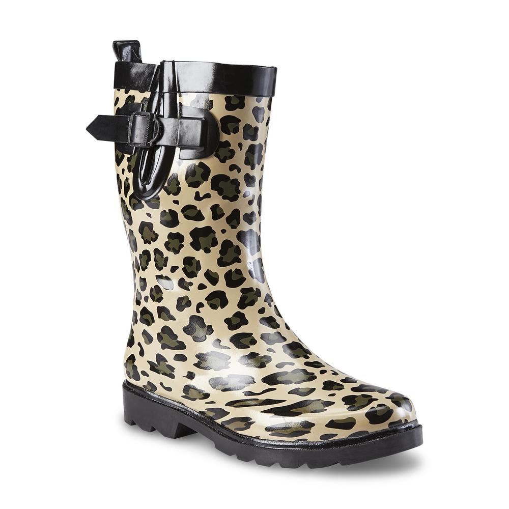 &nbsp; Women's Speckled 9" Rain Boot - Leopard Print