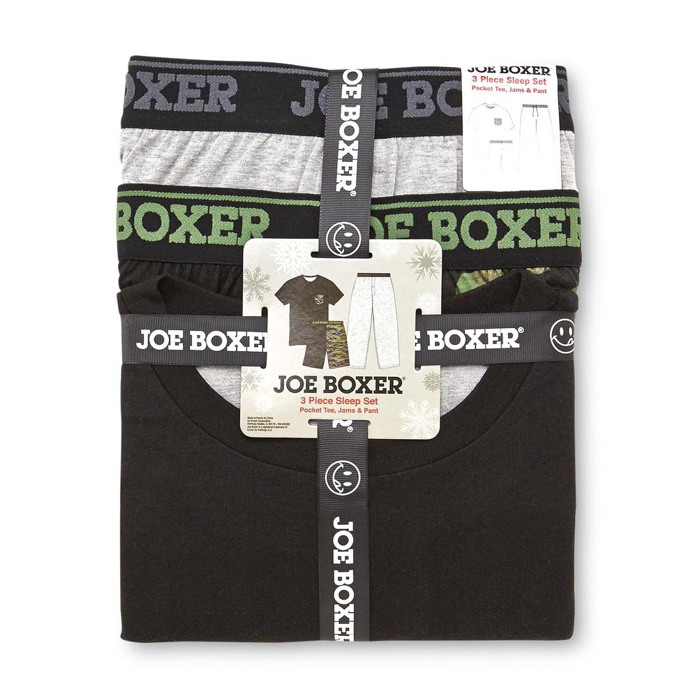 Joe Boxer Men's Big & Tall Pajama T-Shirt  Pants & Shorts - Camo