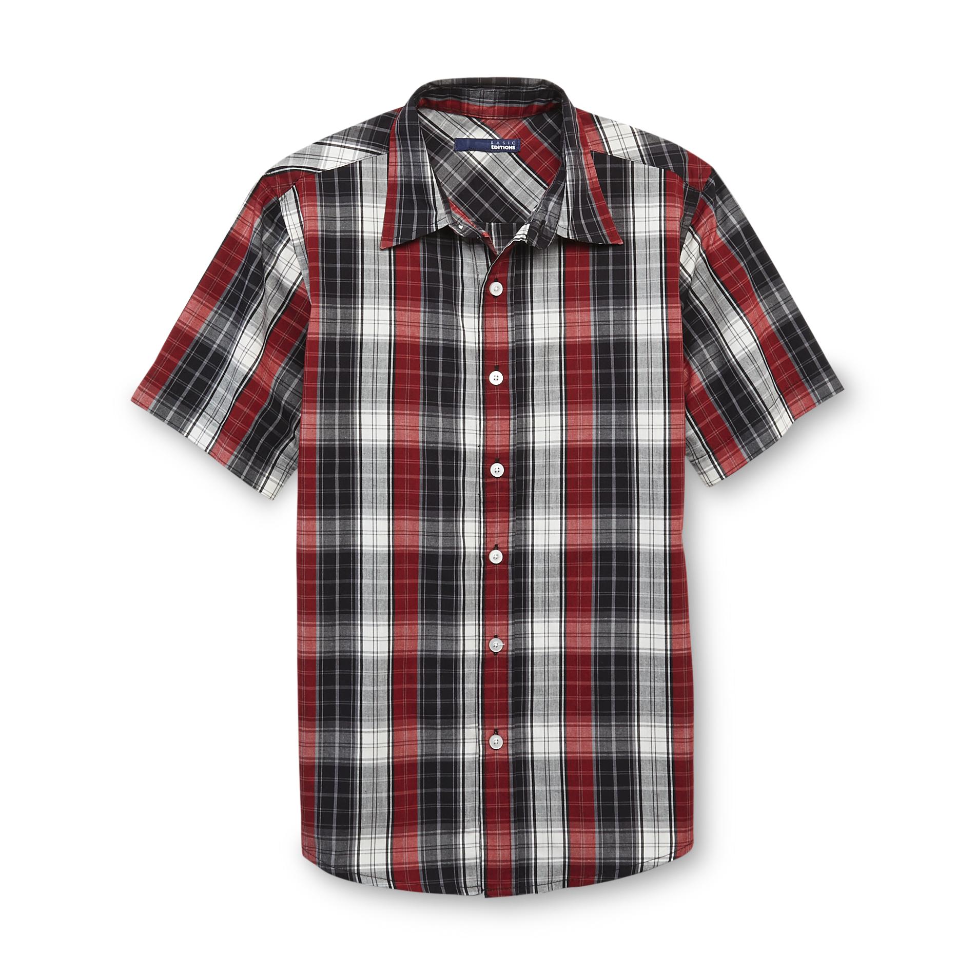 Basic Editions Boy's Short-Sleeve Shirt - Plaid