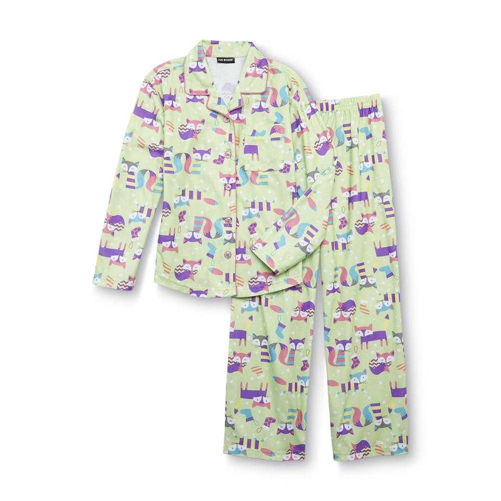 Joe Boxer Girl's Microfleece Pajama Shirt & Pants - Fox