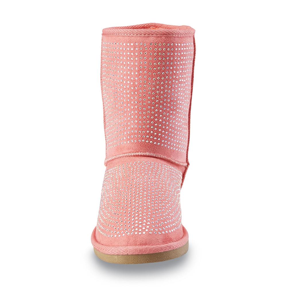 Bolaro Women's Toasty 8" Pink Spangled Fashion Boot