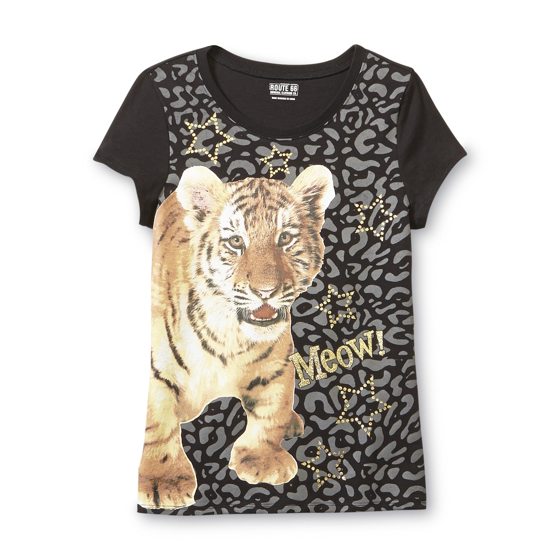 Route 66 Girl's Graphic Top - Tiger