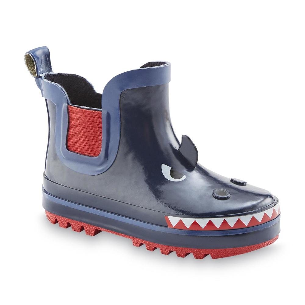 &nbsp; Toddler Boy's 3" Navy Rain Boot - Shark