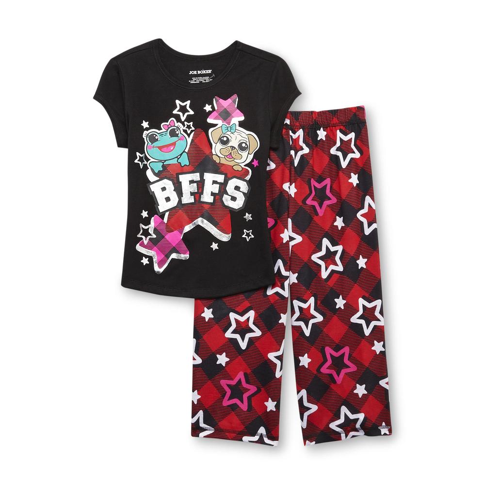 Joe Boxer Girl's Pajama Top & Pants - Dog & Frog