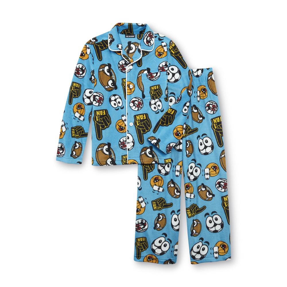 Joe Boxer Boy's Fleece Pajama Shirt & Pants - Sports