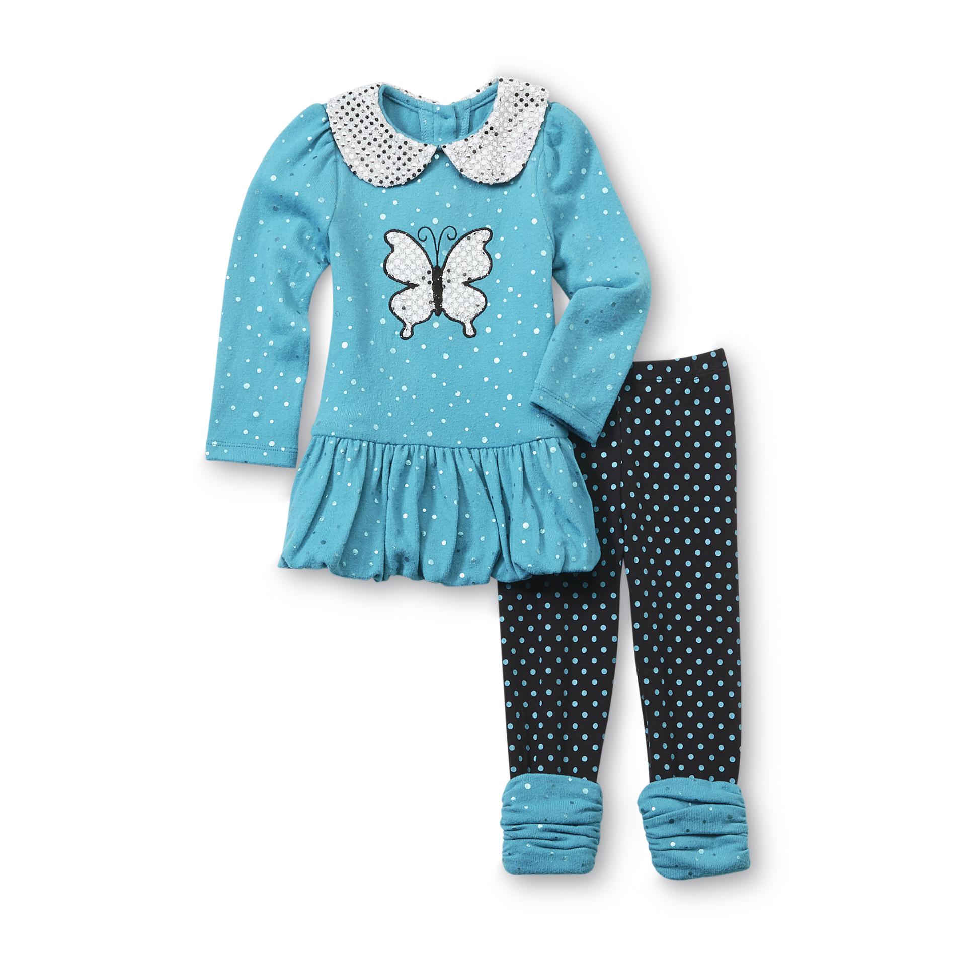 WonderKids Infant & Toddler Girl's Embellished Tunic & Leggings - Butterfly