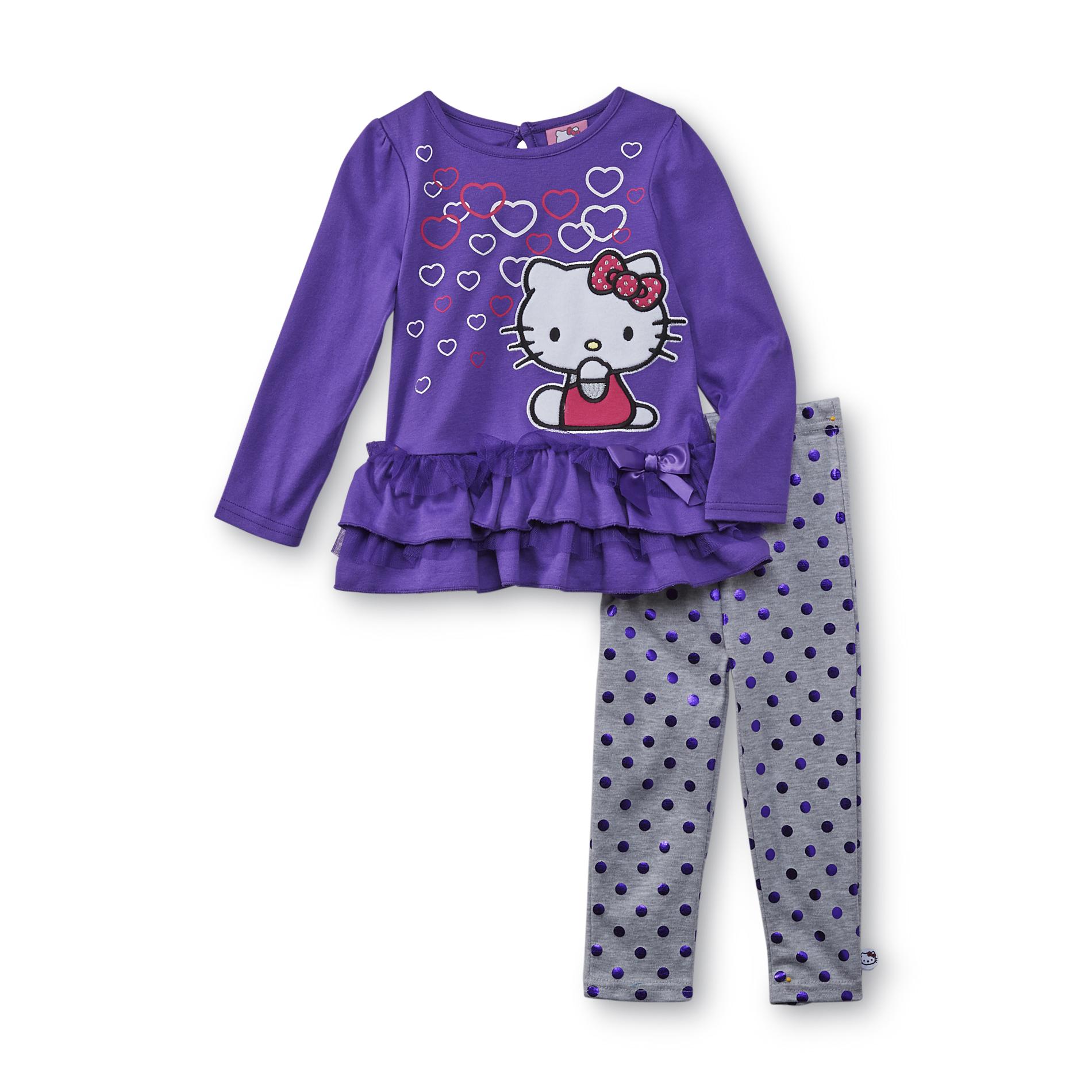 Hello Kitty Infant & Toddler Girl's Ruffled Long-Sleeve T-Shirt & Leggings