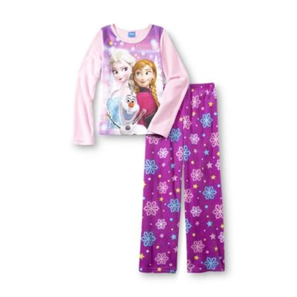 Disney Frozen Girl's Pajama Top & Pants - Anna  Elsa & Olaf