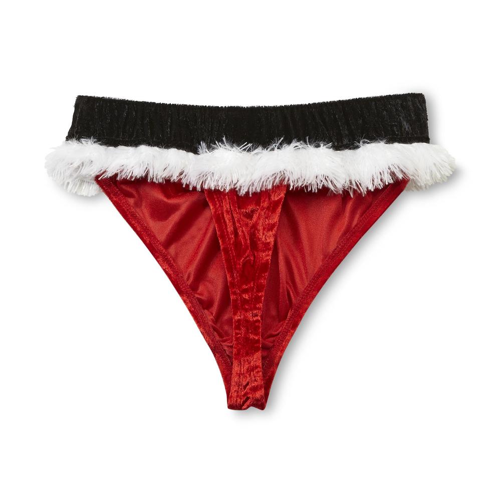 Joe Boxer Men's Christmas Thong Underwear & Gift Bag Santa Claus