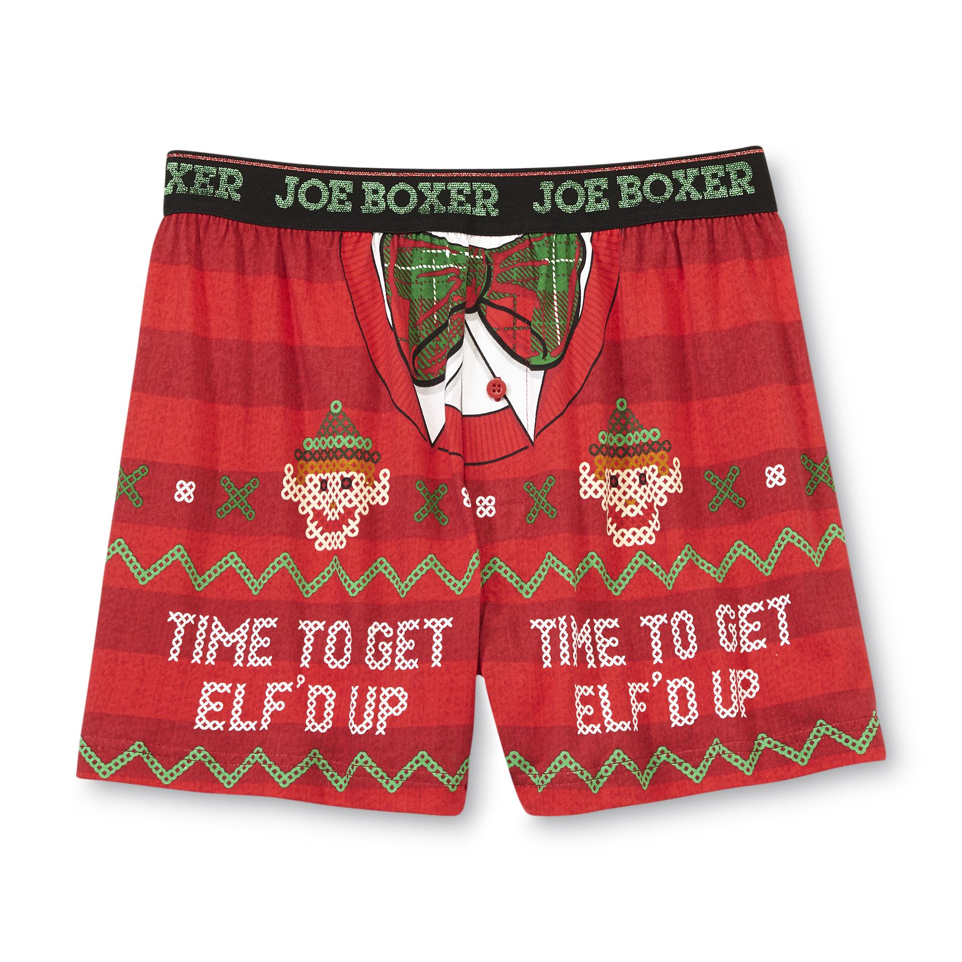 Joe Boxer Men's Christmas Boxer Shorts - Elf'd Up