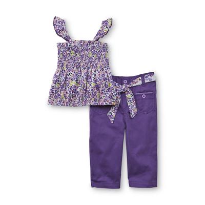 Baby Togs Toddler Girl's Sleeveless Top & Pants - Floral